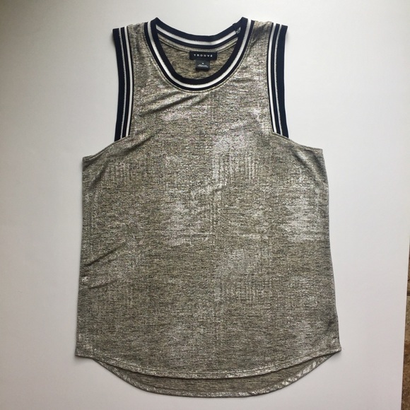 Trouvé Ladies Metallic Razor Back Tank Top - Picture 5 of 5